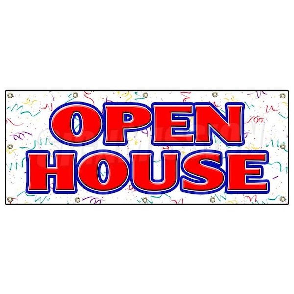 Signmission OPEN HOUSE BANNER SIGN for sale broker apartment home house real estate B-120 Open House - main